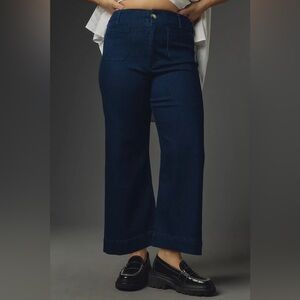 Anthropologie Colette Crop High-Rise Wide-Leg Jeans by Maeve